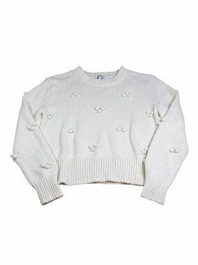 Madewell Cream Textured Crew Neck Sweater Size Small